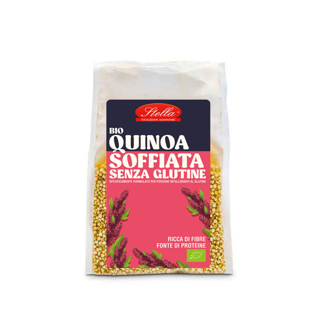 quinoa_mockup_fronte_2024 Quinoa Soffiata Senza Glutine Stella Foods